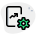 Settings cogwheel Logotype with a line graph icon