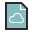 retro style cloud file icon