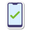 Smartphone genehmigen icon