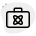 Briefcase and atomic, structure layout isolated on a white background icon