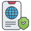 mobile internet security icon