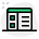 site-web-externe-avec-tableau-de-bord-gauche-contenu-à-l'écran-applications-vert-tal-revivo icon