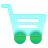 glassmorphism style shopping cart icon
