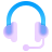 glassmorphism style headset icon