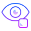 gradient style eye unchecked icon