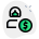 달러 기호가 있는 외부 사업가 - 흰색 배경에 고립된 직업 - 녹색 탈 - 부활 icon