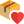 Favorite shipping address with heart shape logo icon