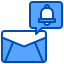 e-mail externo-mídia social-xnimrodx-blue-xnimrodx icon