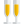 Pait of champagne flute shaped glasses filled icon
