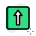 flèche-externe-vers-le-haut-direction-pour-l-avant-place-dans-la-voie-extérieur-vert-tal-revivo icon