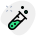 Lab experiment in a test tube with bubble coming out icon