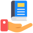 Hand Holding Book icon