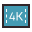 retro style 4k icon