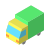 isometric color style 트럭 icon