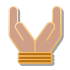 pin style tied hands icon
