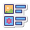 stickers style tiles icon