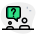 Unknown topic chat between users online via messenger icon