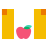 color glass style prepositions between icon