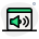Web browsers with a sound on and off option icon