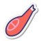 stickers style schinken icon