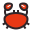retro style crab icon