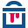 stencil style paint bucket icon