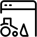pastel glyph style webpage construction icon