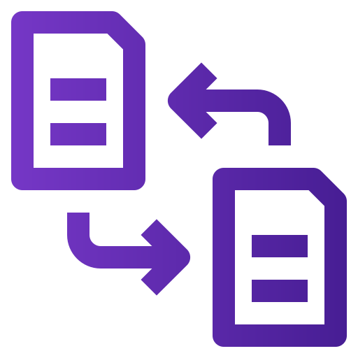 external-file-sharing-remote-working-basic-line-gradient-yogi-aprelliyanto icon