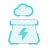 sci-fi style centrale électrique icon