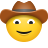 faccia da cappello da cowboy icon