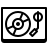 badges style record player icon