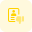 Employee ID with dislike thumbs down gesture isolated on a white background icon