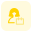 Single female user calendar to schedule work layout icon