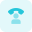 User with phone receiver contact card layout icon