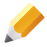 3d fluency style pencil drawing icon