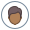 Usuário masculino tipo de pele com círculo 6 icon