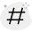 Hashtag sign used on social media websites icon