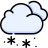 Cloudy cloud snow icon