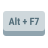 Alt 加 F7 键 icon