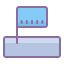 cute color style clip de conexión icon