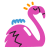 scribby style flamingo icon