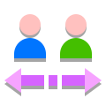 papercut style exchange icon