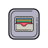 color hand drawn style wallet icon