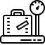 cute outline style 수하물 무게 icon