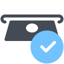 inserir dinheiro verificado icon