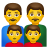 emoji style familie – mann mann junge junge icon
