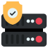serveur-externe-sécurité-internet-security-flat-vol-2-vectorslab icon