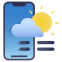 aplicación-meteorológica-externa-móvil-rabit-jes-gradiente-plano-rabit-jes icon