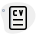 Preparing a concise CV for new job opportunity icon