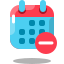 Kalender Minus icon